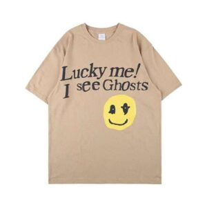 Kanye-West-Lucky-Me-I-See-Ghosts-Smiley-Letter-T-Shirt
