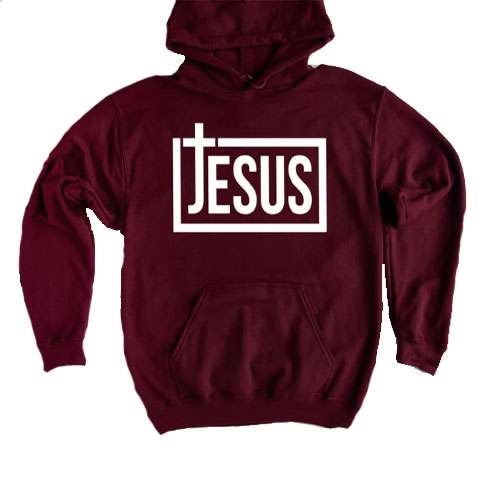 Juses is king vertical cross hoodie